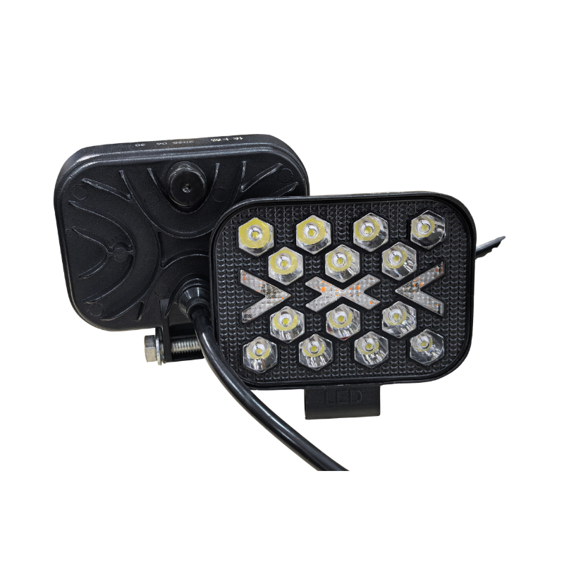 3-Inch Square Flowing Light Guide LED Auxiliary Lighting Lamp