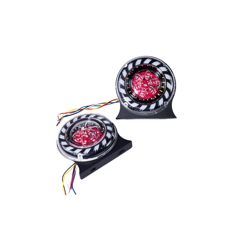 Red Magic Colorful Round LED Strobe Brake Warning Light