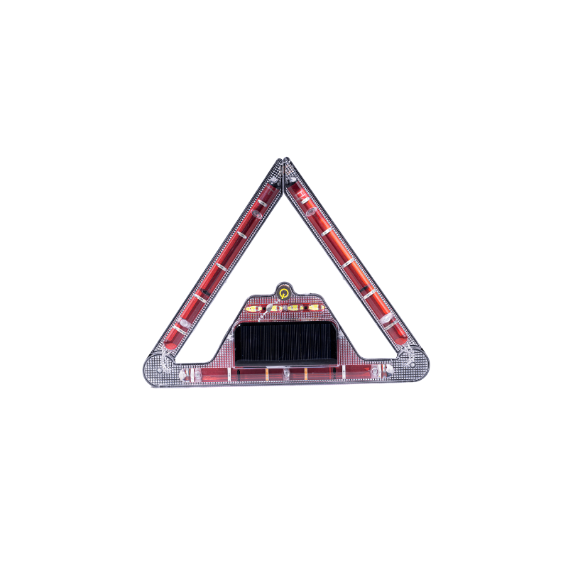 Solar LED Flashing Warning Triangle Sign
