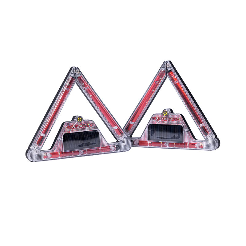 Solar LED Flashing Warning Triangle Sign