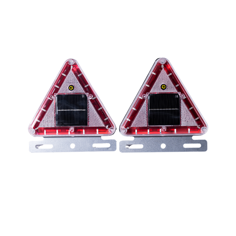 Solar Triangle LED Flashing Warning Light