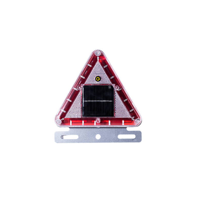Solar Triangle LED Flashing Warning Light