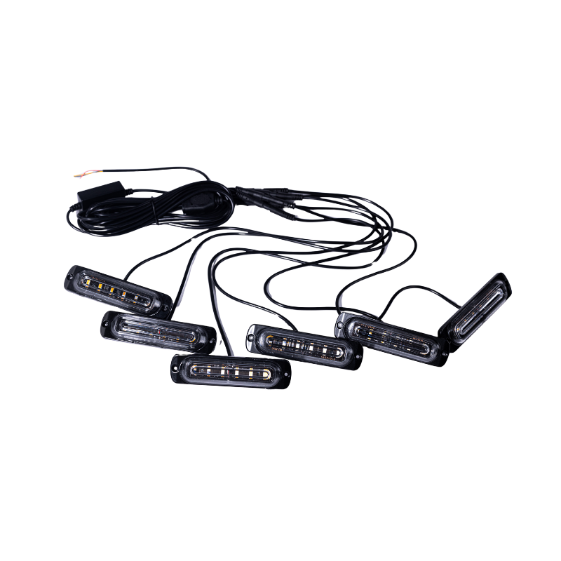 6-Head LED Grille Warning & Decorative Light Kit